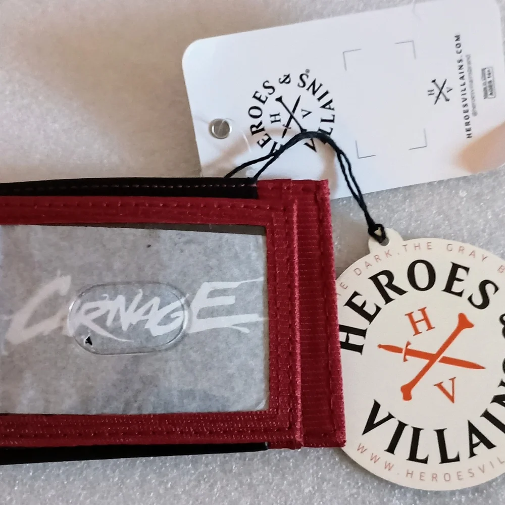 Marvel Heroes Villains Carnage Spider Logo Pocket Credit Card Wallet NEW